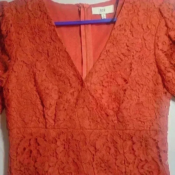 NSR Napean Sea Rd Womens Dress Red Size Small Harlow Lace Mini Melon - Picture 5 of 16